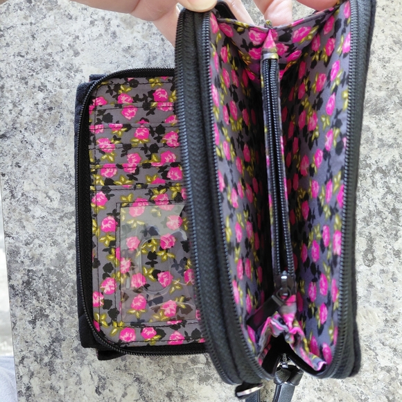 Vera Bradley Quilted Black Wallet - Picture 4 of 4